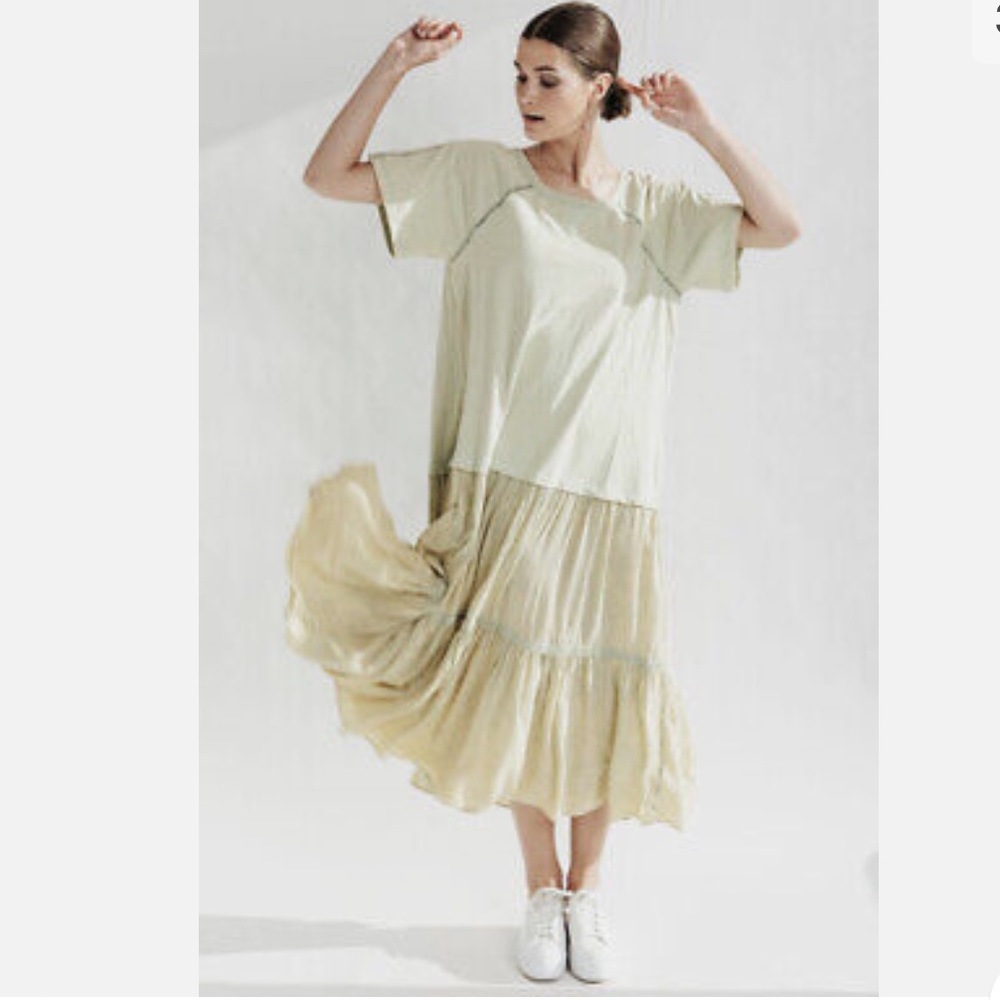 Free People Sun Fade Midi Boho Dress in Thistle, size M